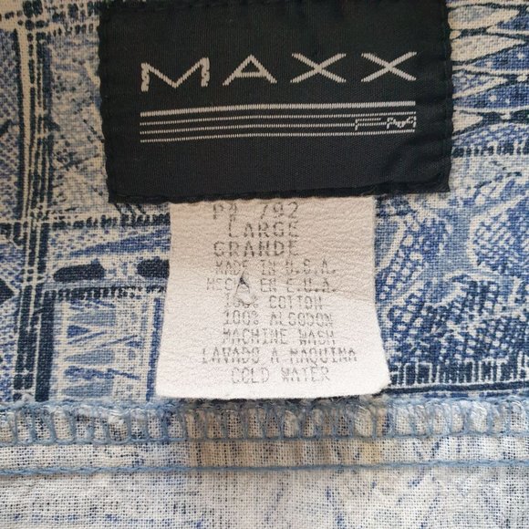Maxx FM Mens L Short Sleeve Shirt Hawaiian Vacation Beach Pool Relax - Picture 5 of 10